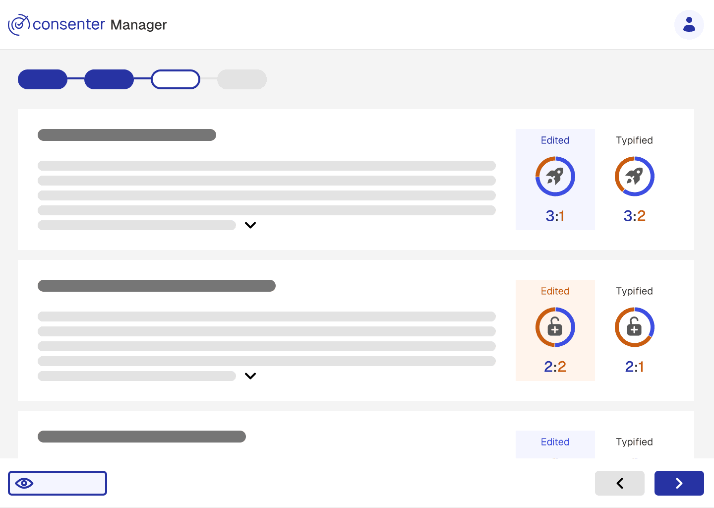 Consenter Manager risk comparison overview